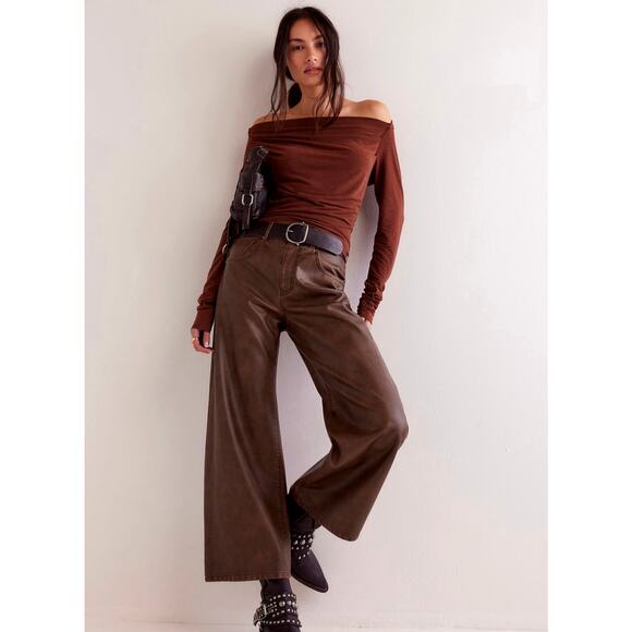 Free People Menagerie Long Sleeve Umber Earth Multiple Sizes - Picture 4 of 5